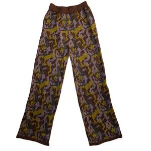Soeur Gigolo Knit Jacquard Lurex Pants Size 2